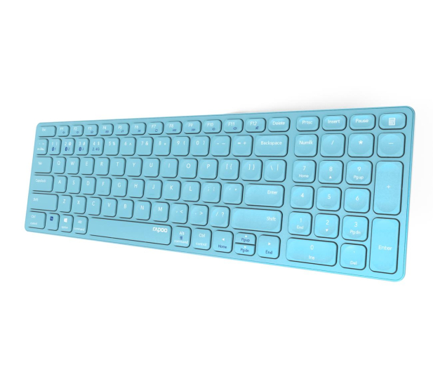 RAPOO Klawiatura bezprzewodowa E9700M Multimode niebieska 220283 - 1197869 - zdjęcie 4